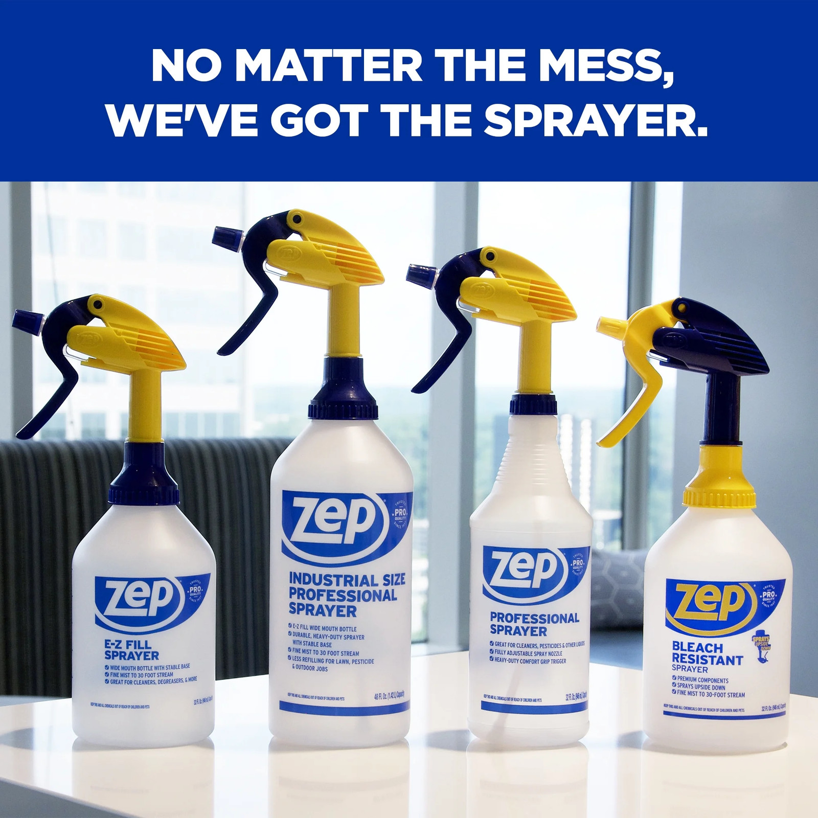 Zep Professional Spray Bottle 32 oz Adjustable Nozzle