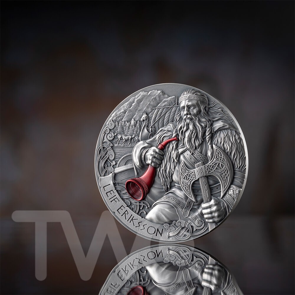 Leif Eriksson The Way to Valhalla 2 oz Silver Coin 2000 Francs CFA Cameroon 2025