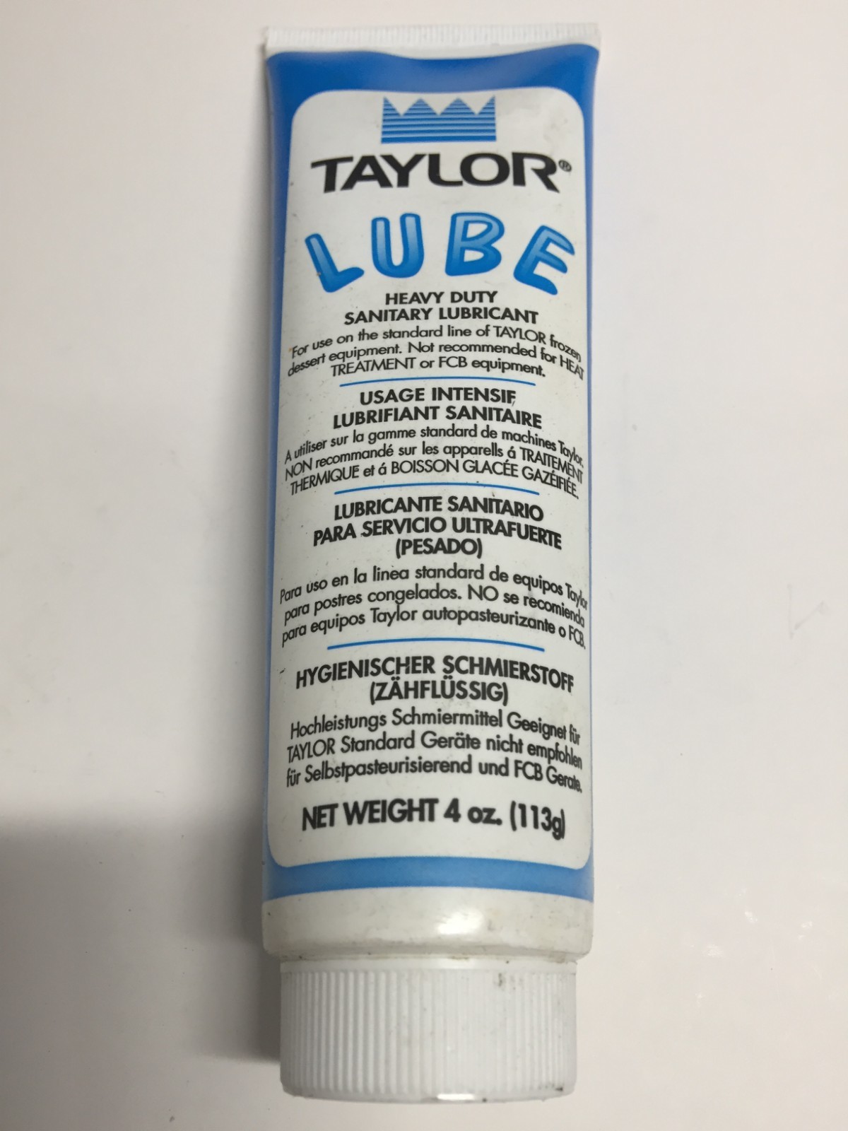 NEW Taylor 47518 - 4 oz Tube Sanitary Soft Serve Lubricant