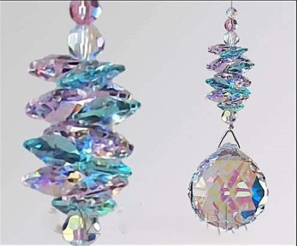 Crystal Ball Suncatcher with the addition of Swarovski - COLOUR CHOICE