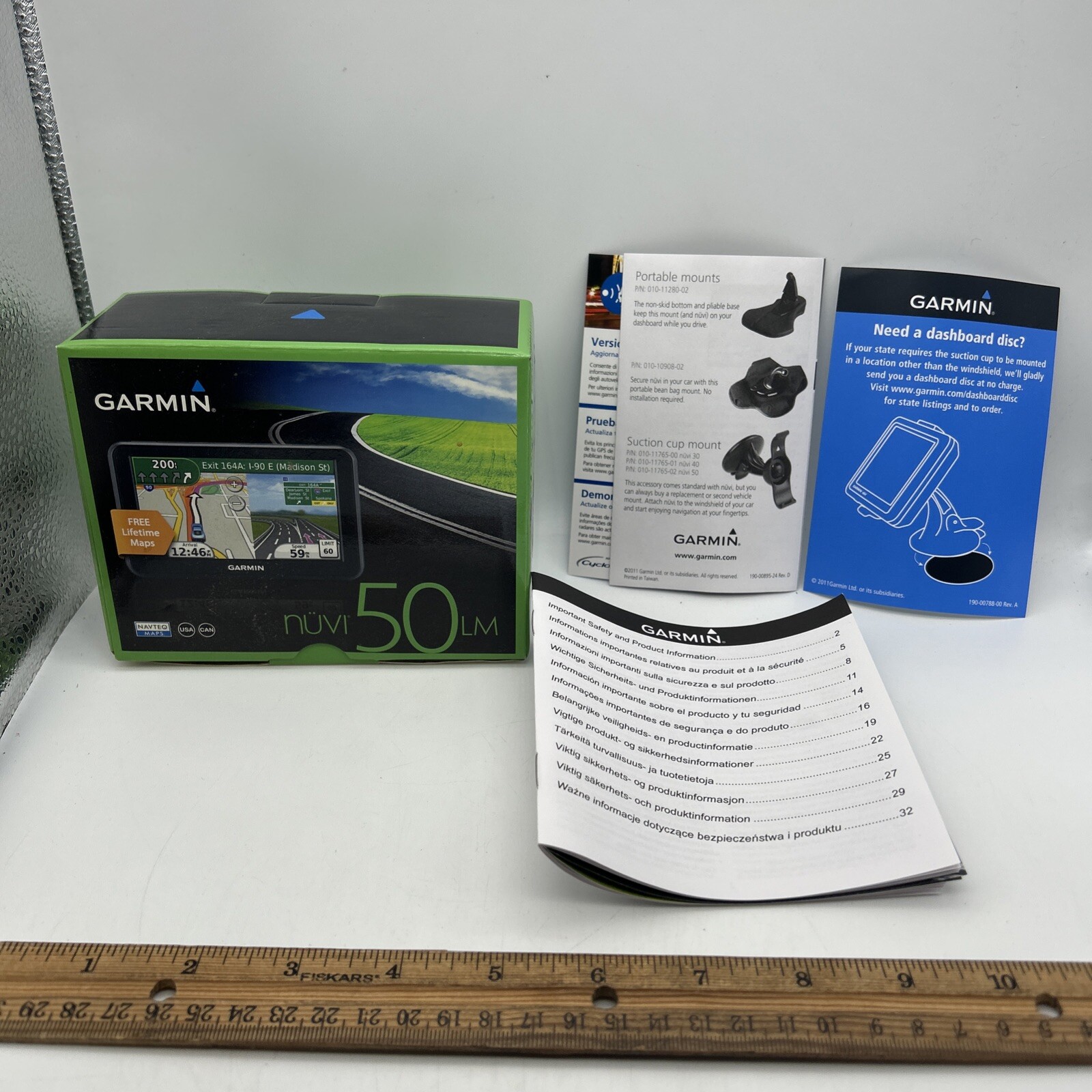 Garmin Nuvi 5" 50LM Navigator Box, Manual, And Ephemera Only!!! Excellent