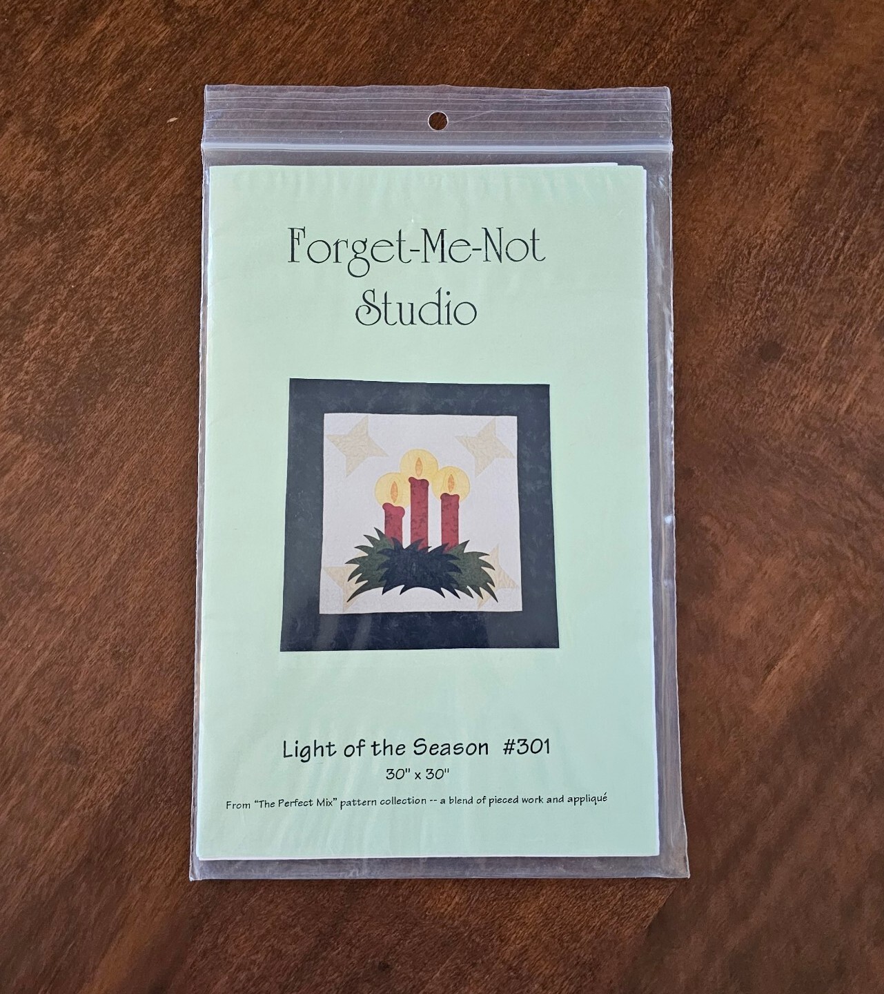 Light of the Season Appliqué Pattern 301 Pat Magaret Donna Slusser 30"x30" Uncut