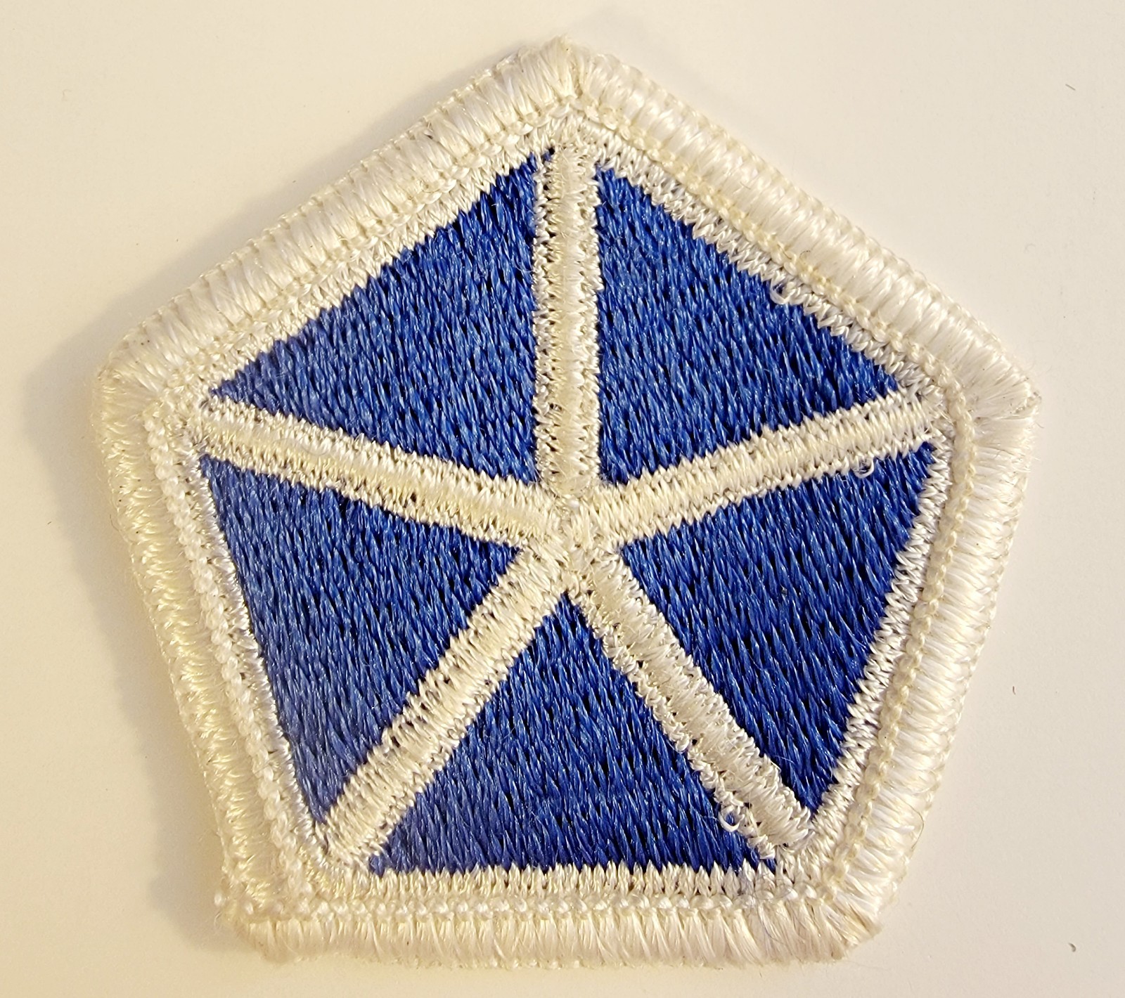 Vietnam Era V 5th Corps US Army Victory Corps Merrowed Edge UV Glow Patch Top Lo
