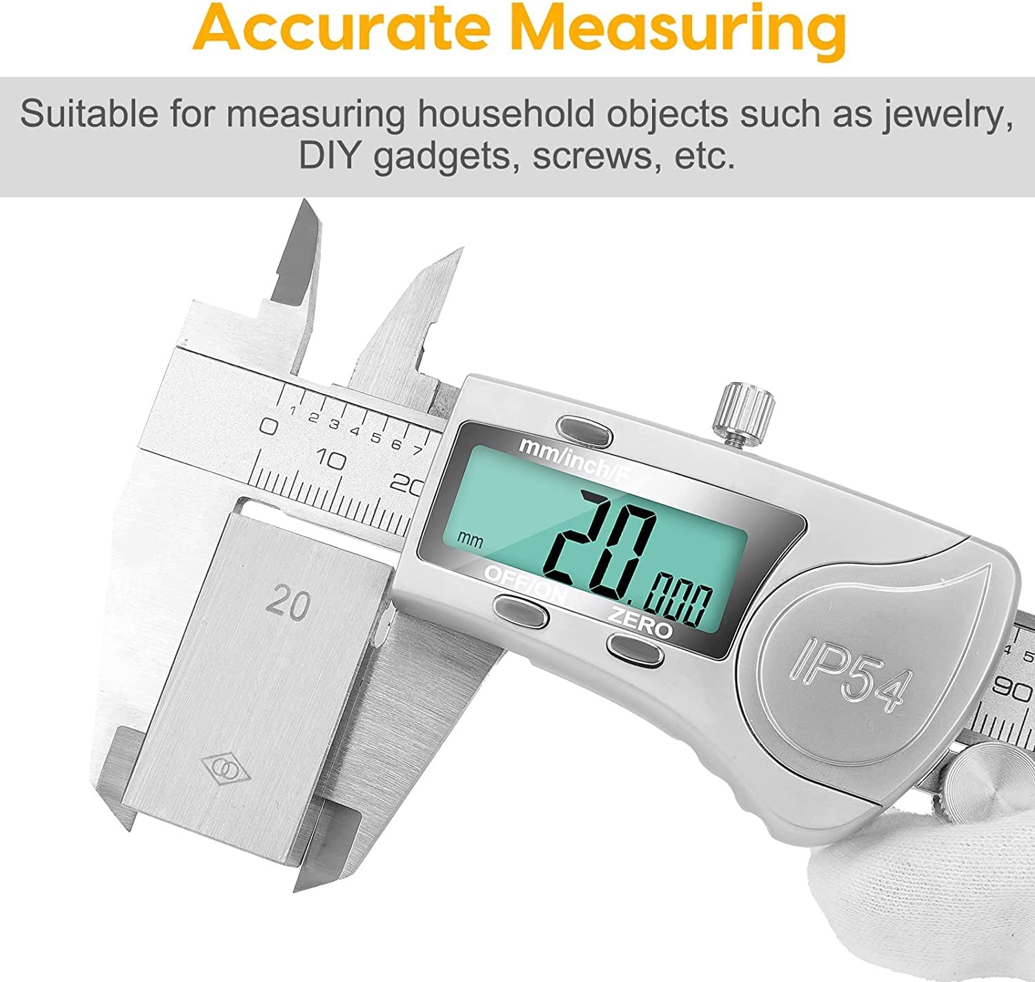 Sangabery Digital Caliper, 6 inch Caliper Extreme Accuracy Measuring Tool with S