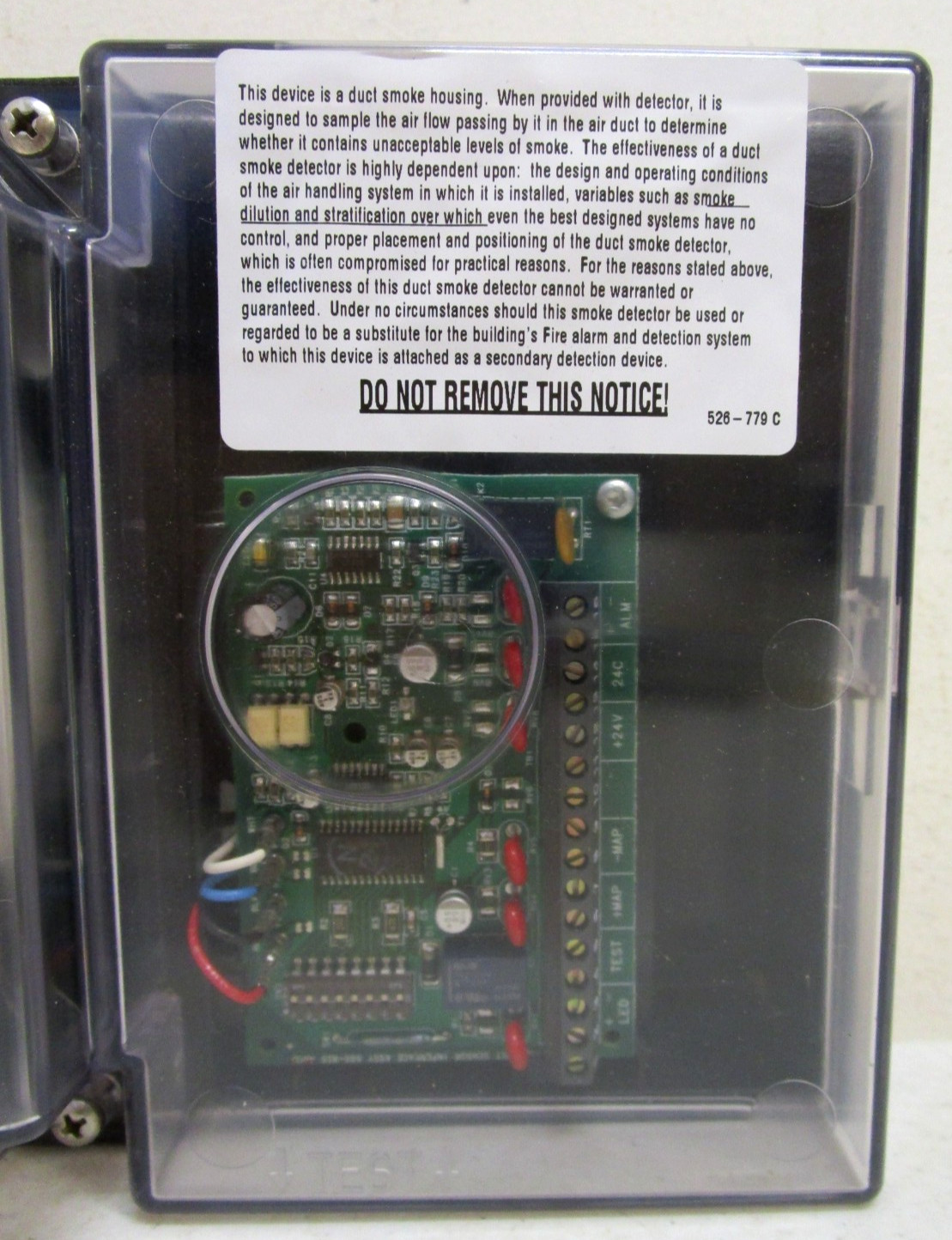NEW SIMPLEX 4098-9756 TRUE ALARM DUCT SENSOR HOUSING