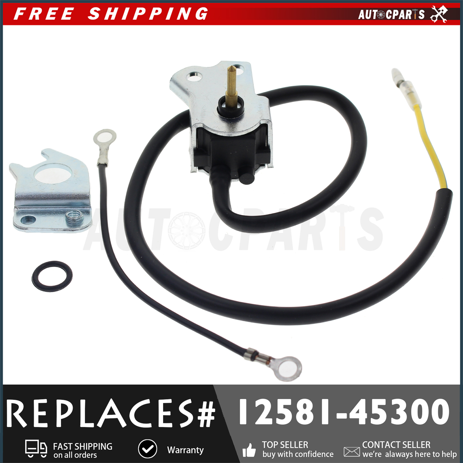 For KUBOTA CARB GAS VALVE SOLENOID 12581-45300 WG600 WG750 WG752 USA fast ship