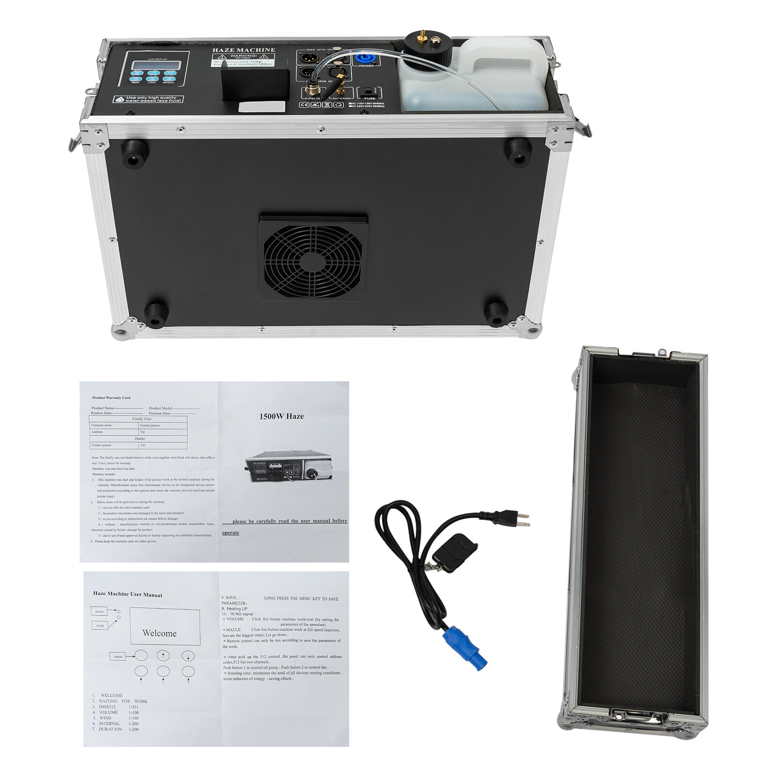 Stage Mist Haze Machine 3.5L with Flight Case Package Stage Effect Hazer 1500W