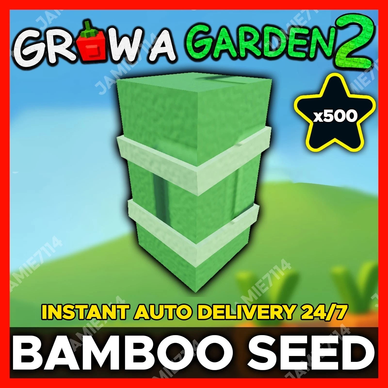 🪴Grow a Garden 2 | Bamboo Seed x500 | GAG2 Fast & Easy