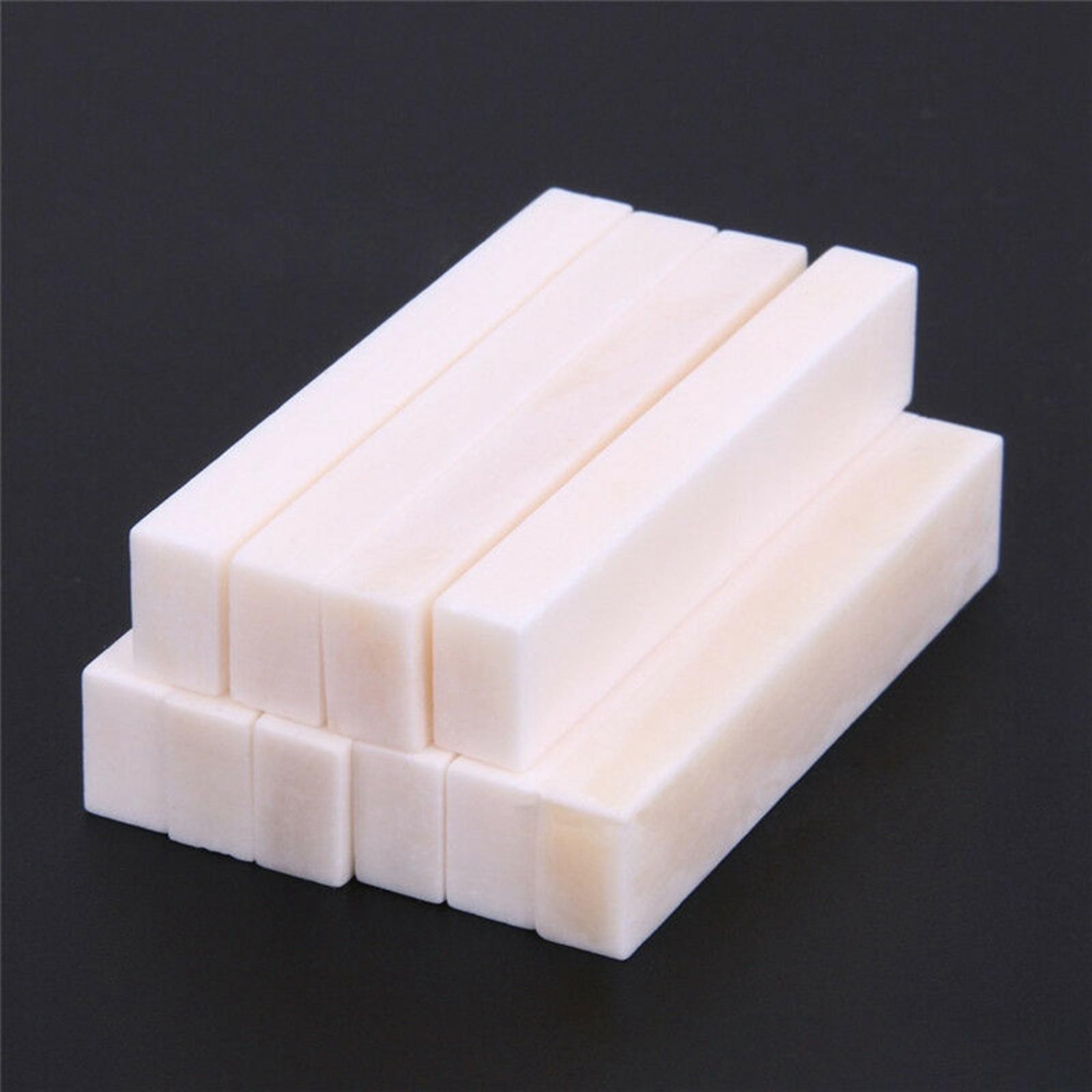 5PCS Buffalo Bone Blank String Bridge Saddle Nut for Accoustic Classical Guitar