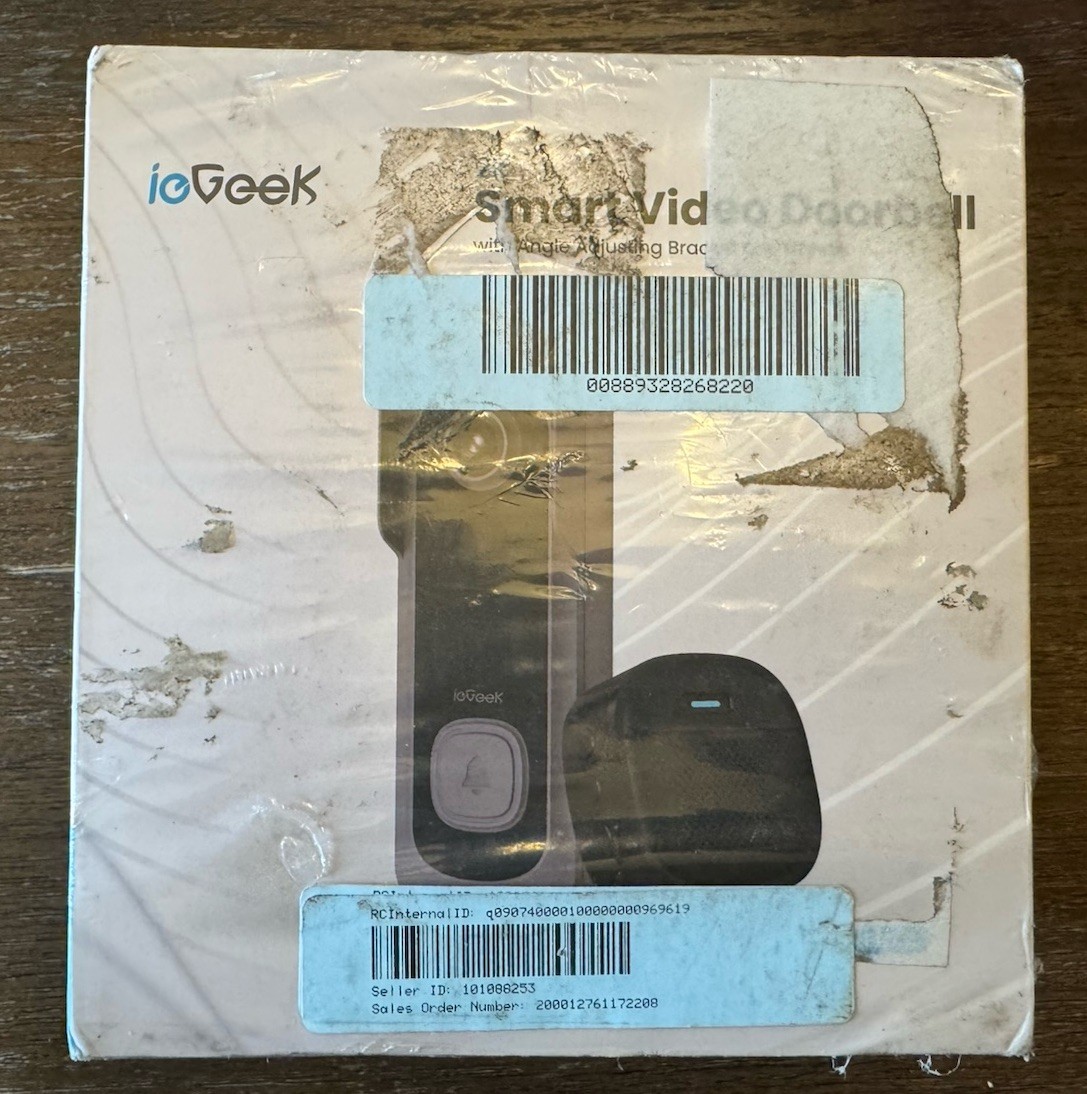 I.E. Geek Smart Video Doorbell Black