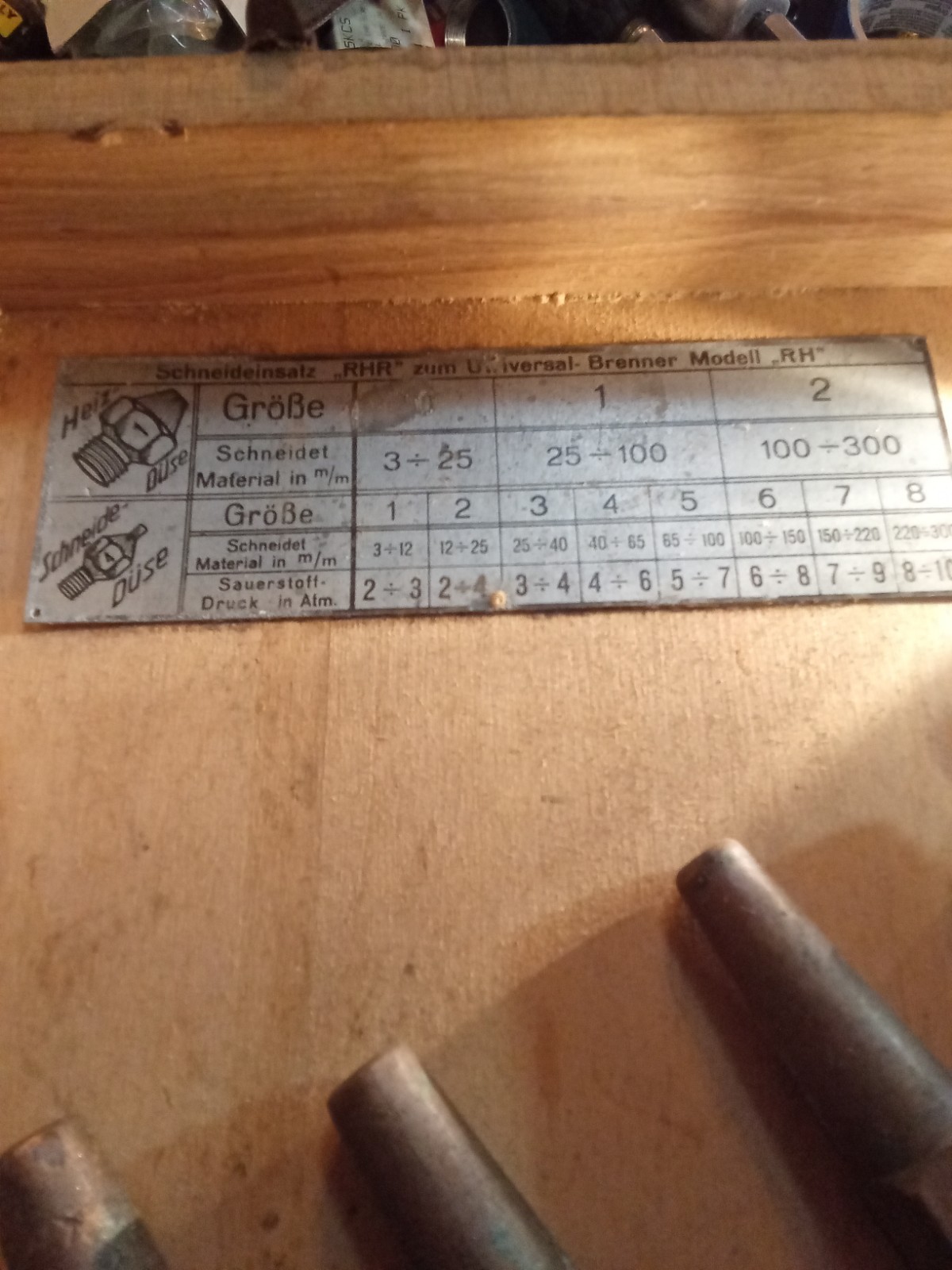 schneideinsatz Antique Torch & Weld Set