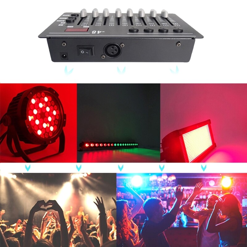 Lightweight DMX512 Stage Lighting Controller 3PIN 2W Low Power Easy to Operate