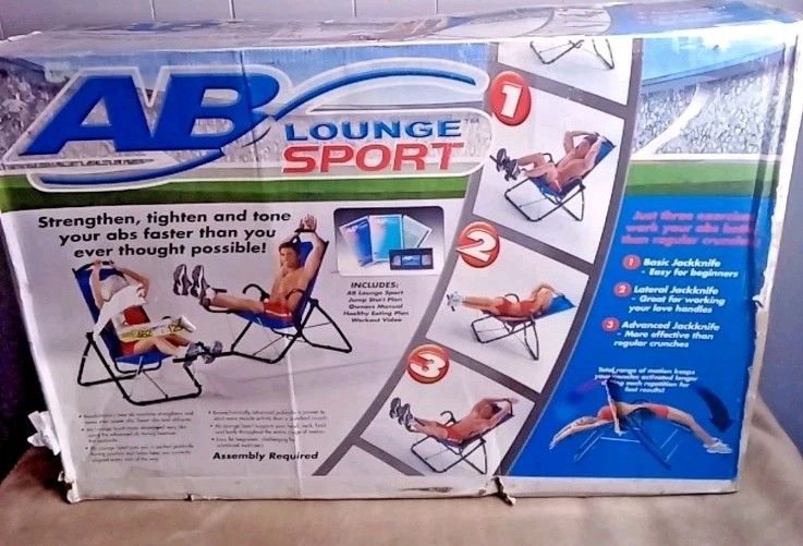 AB Lounge Sport Abdominal Workout Fitness Exercise Lounger Chair Machine. NEW