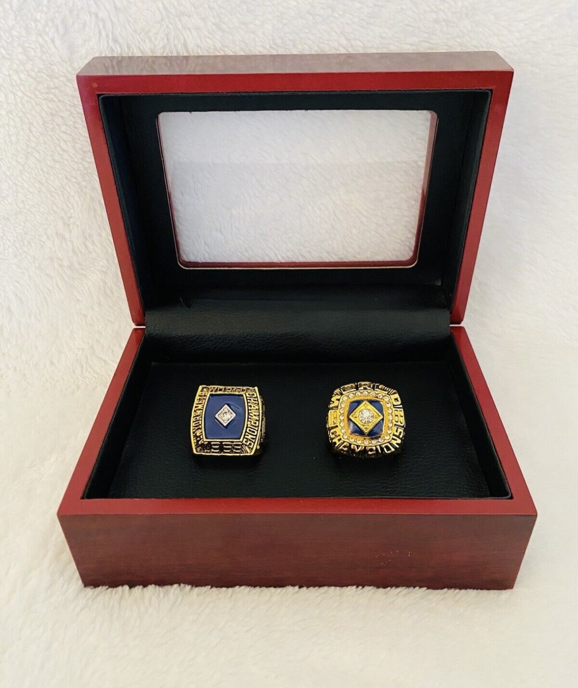 2 PCS New York Mets World Series Championship Ring Set W Box, 🇺🇸 SHIP 1969/86