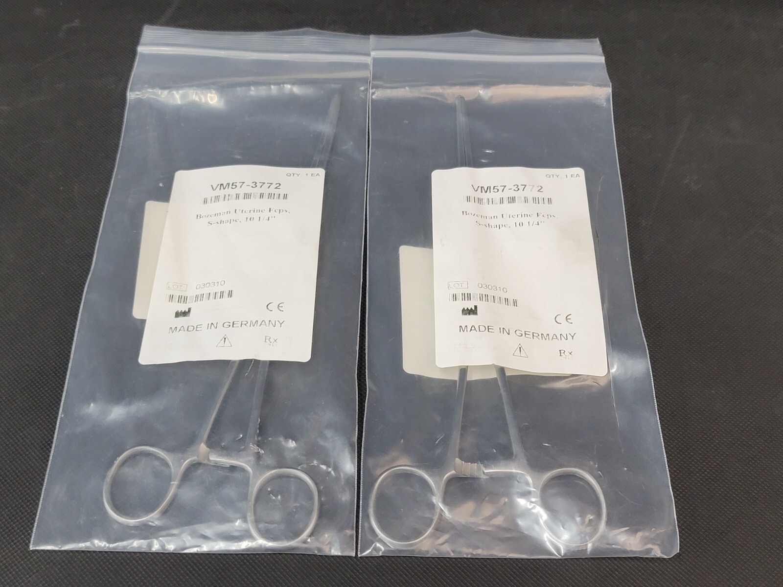 2-piece Bozeman Uterine Forceps S-Shape 10-1/4" VM57-3772