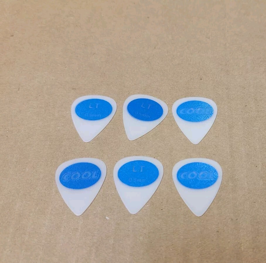 Lot Of 6 Cool Music 0.50mm Juratex Standard Guitar Picks AcetalPolymer Sand Grip