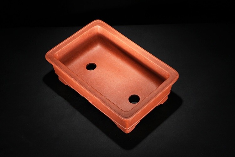 Yixing Zisha Fengshui Natural Clay Pot, 10.6" Handmade Chinese Orchid Bonsai
