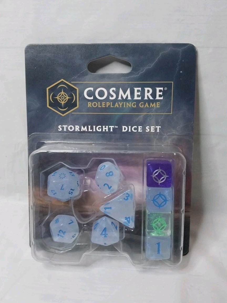 New Cosmere Role Playing Game: Stormlight - Basic Dice Set of 9 Free Shipping