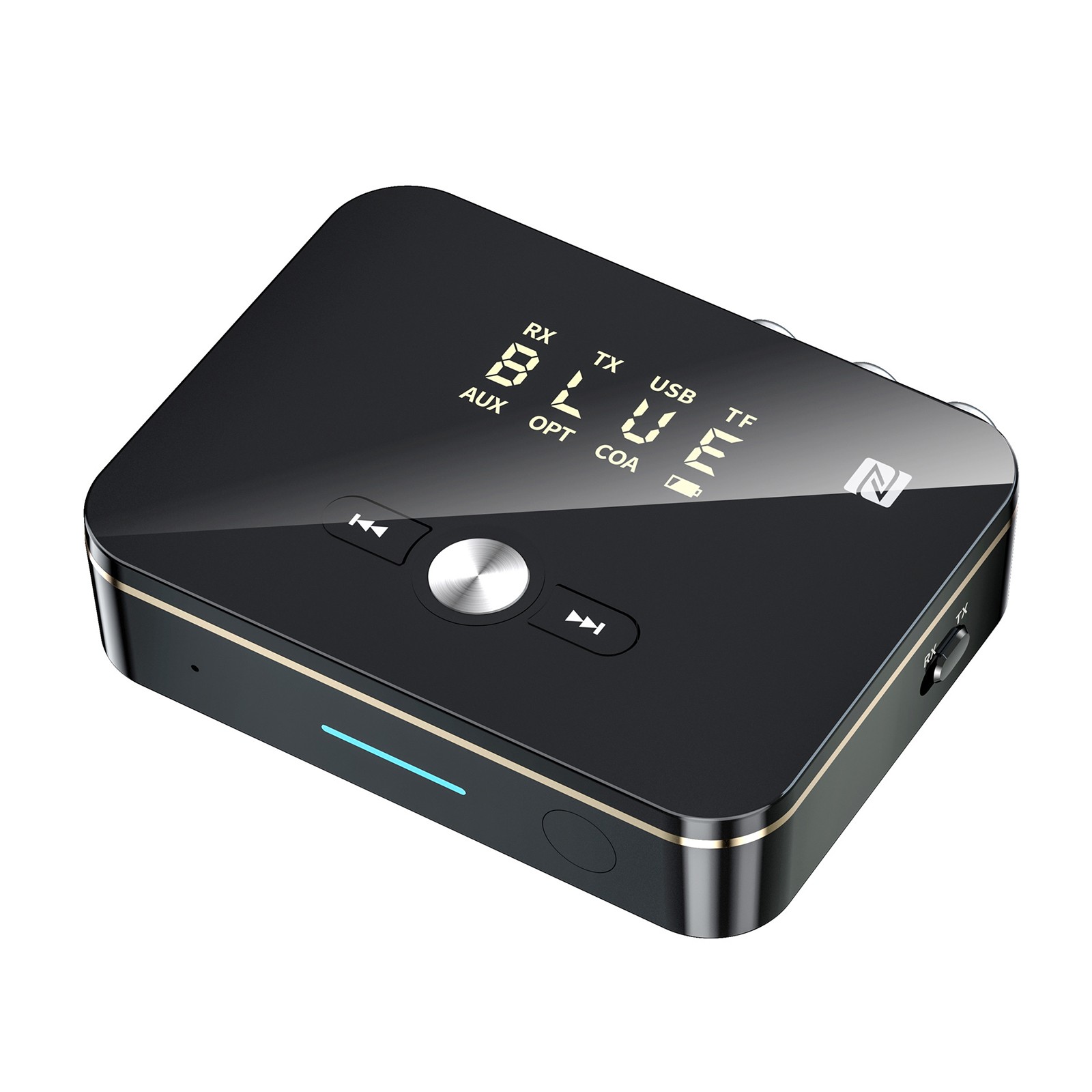 NFC Multi-Function Bluetooth Receiver Wireless 3.5mm AUX to 2RCA Audio Adapter F