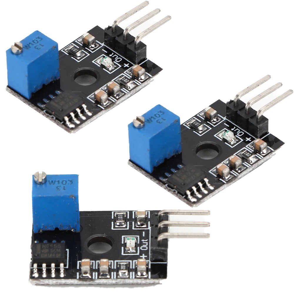 3X NE555 Timer Module Pulse Output Adjustable Frequency Board Wave Generator US