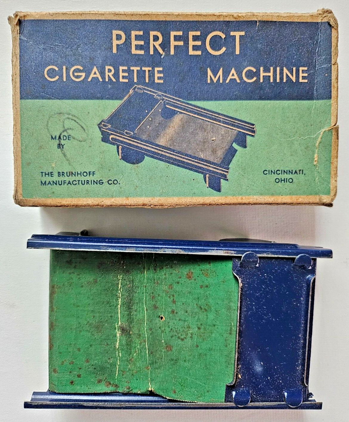 The Brunhoff Manufacturing Co Perfect Cigarette Machine Vintage