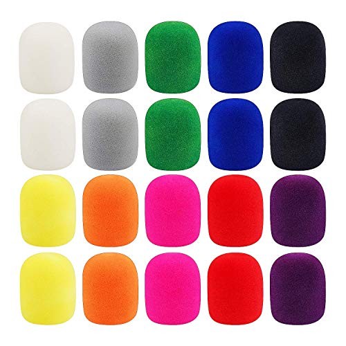 Microphone Covers Foam,20 Pack Thick Handheld Stage Microphone Colorful
