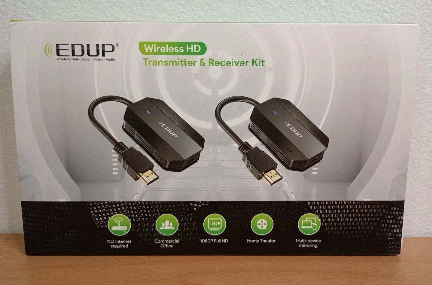 EDUP Wireless HDMI Transmitter and Receiver, Plug & Play 50M/165FT Long Range