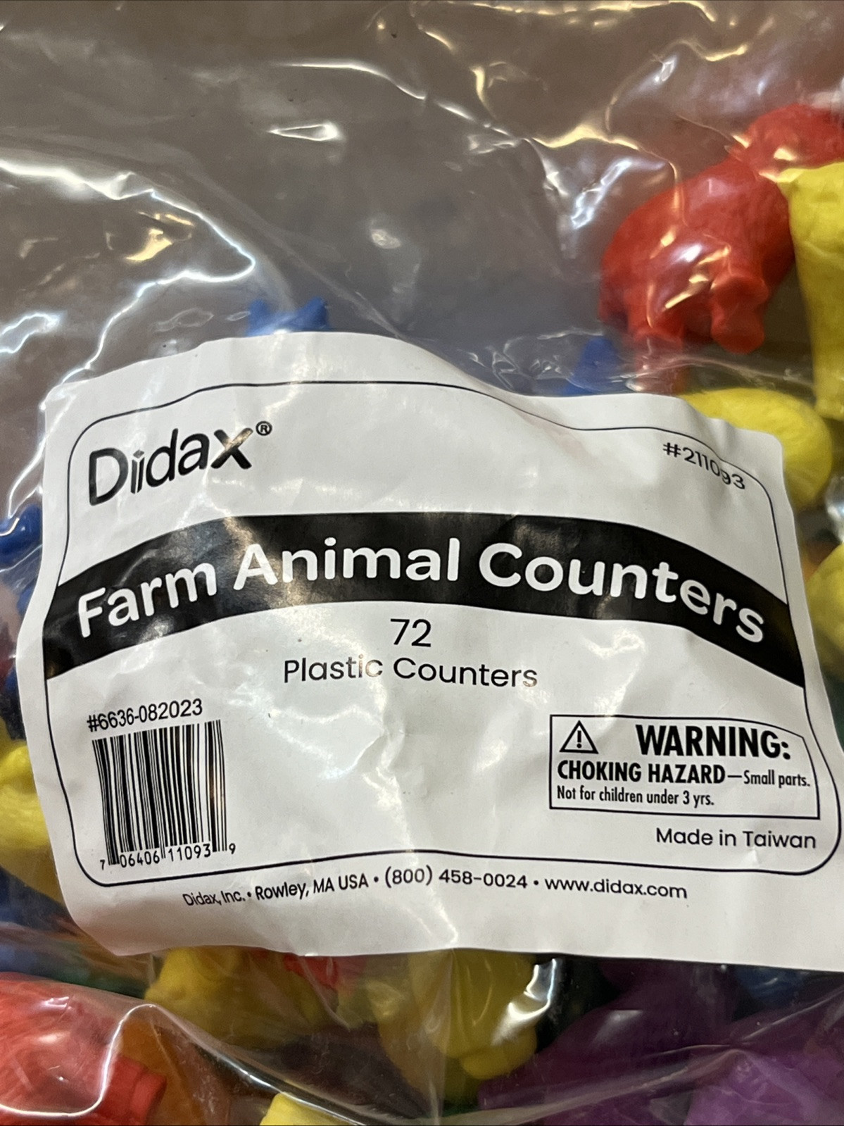 Didax Farm Animal Counters - Pack of 72