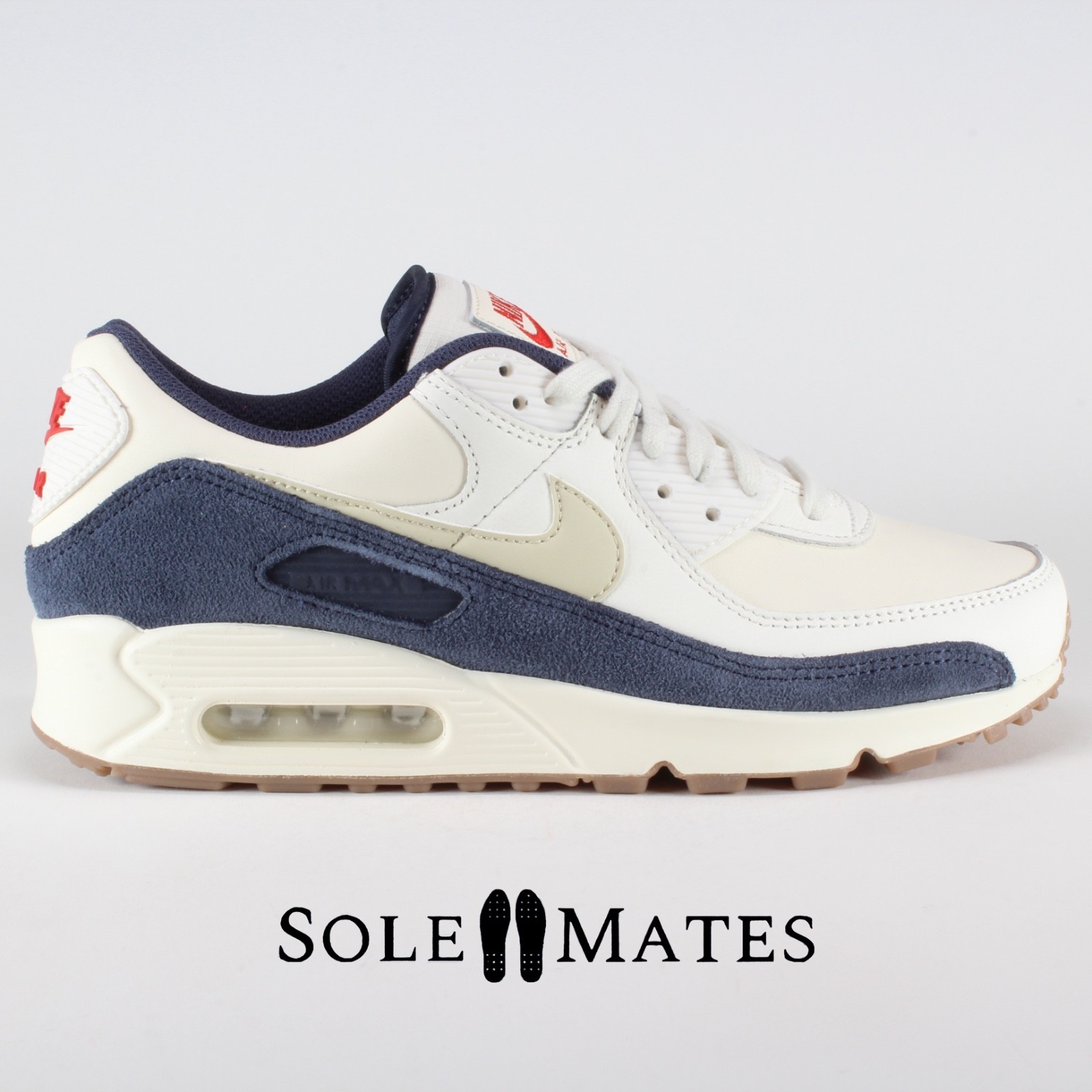 Nike Air Max 90 PRM 'Rare Air' Ivory Navy Gum IH4379-110 Men's Size 12 Shoes