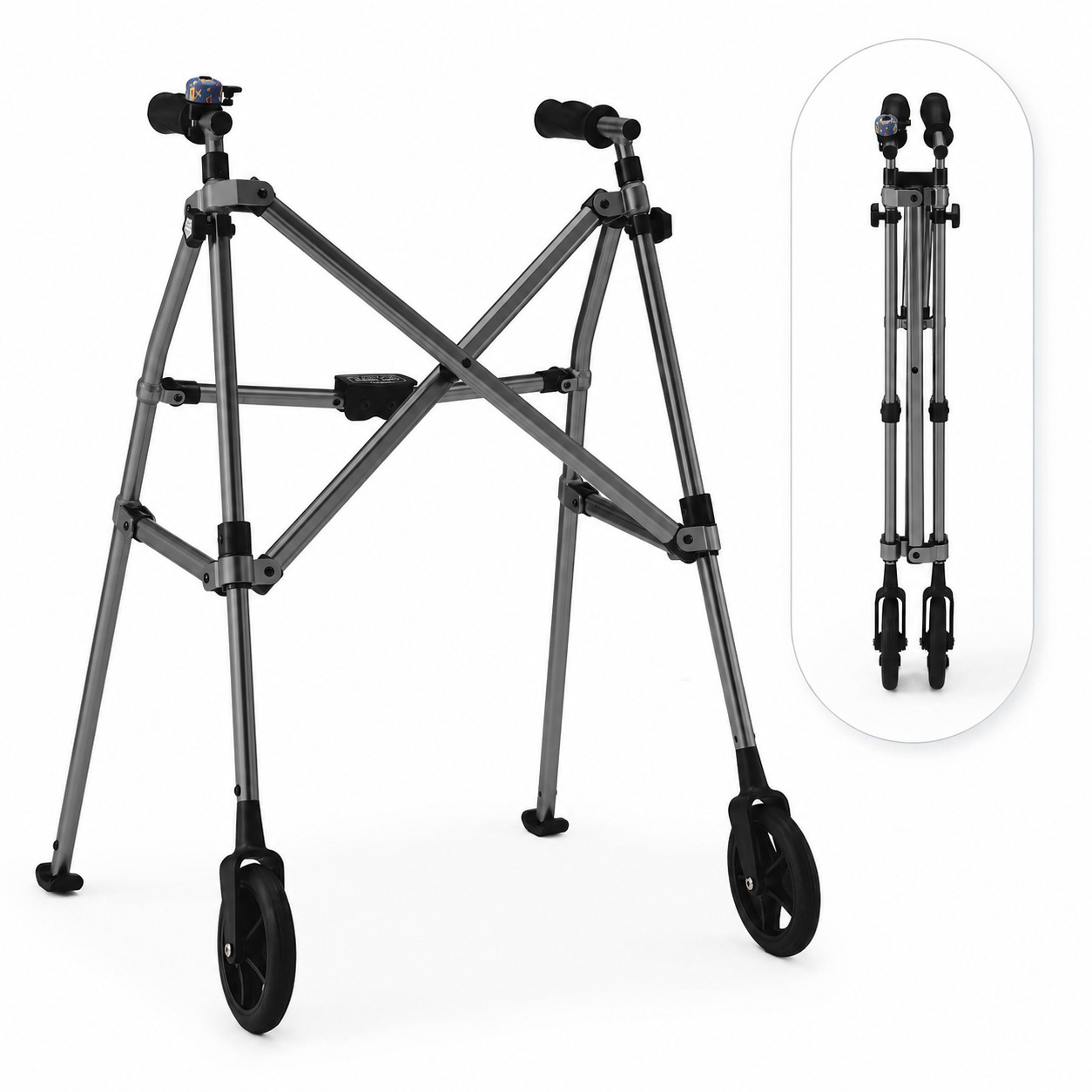 Foldable Lightweight Walkers for Seniors Rollator Walker 2 Wheels for Travel