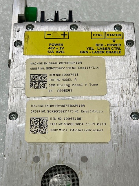 Epilog Model A - Rev 02 Year 2015 Laser Device Used *Not Tested*
