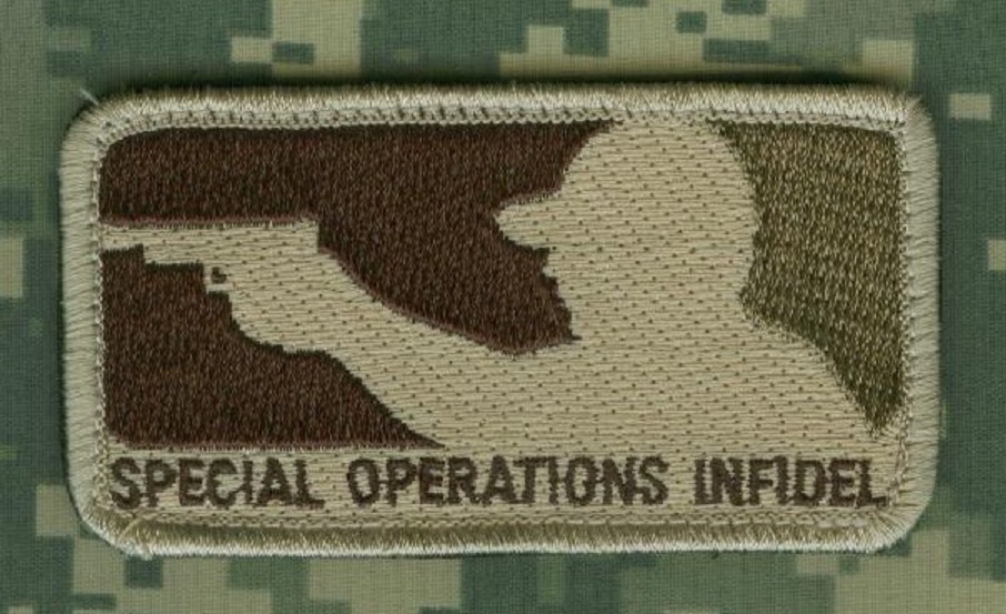 ELITE PROFESSIONAL NINJA NETWORK hook/loop INSIGNIA: INFIDEL SP OPS British UK