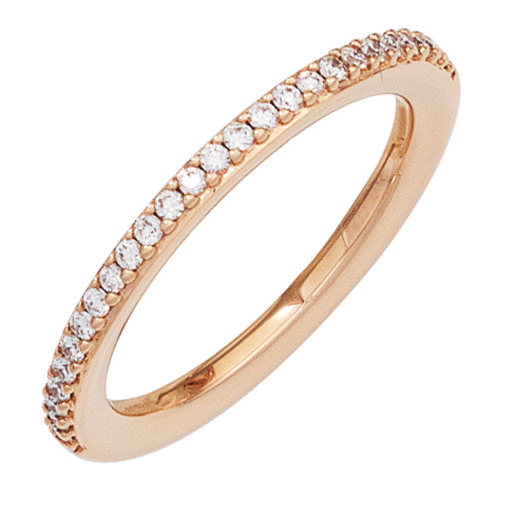 Jobo ladies' ring 585 gold rose gold 26 diamonds brilliant diamond ring rose gold ring