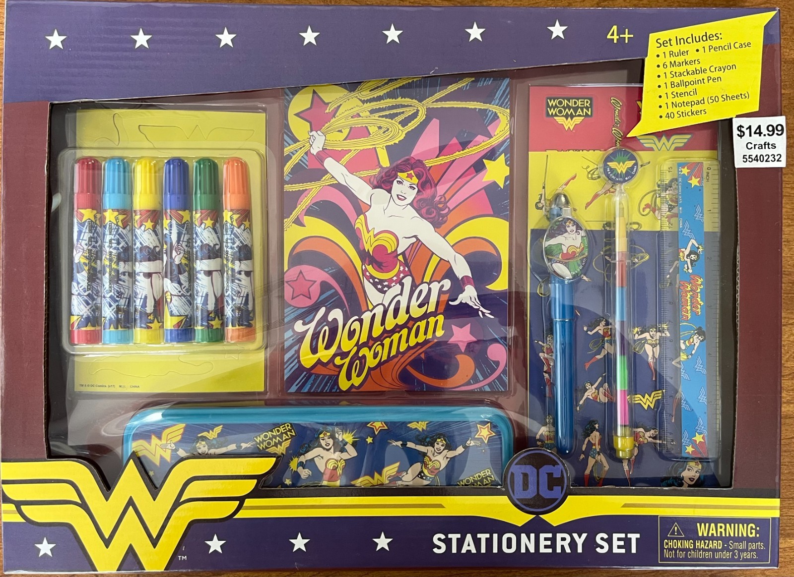 New and Sealed Wonder Woman Stationery Set Monogram DC Comics!