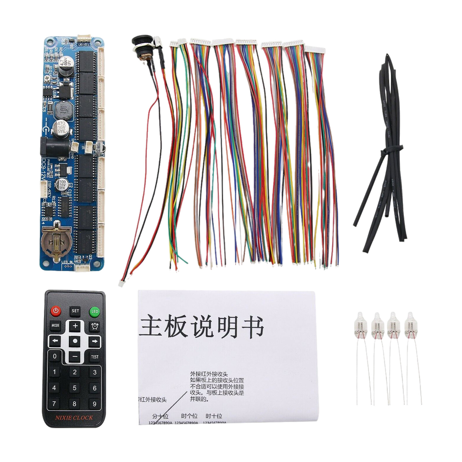 6-Digit Nixie Tube Board + Nixie Tube Clock DIY Kit for in12 in14 in18 qs30-1