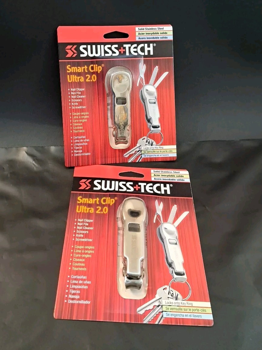 Swiss+Tech Multi Personal Care Tool SMART CLIP Ultra 2.0 NAIL CLIPPER KEY RING 2