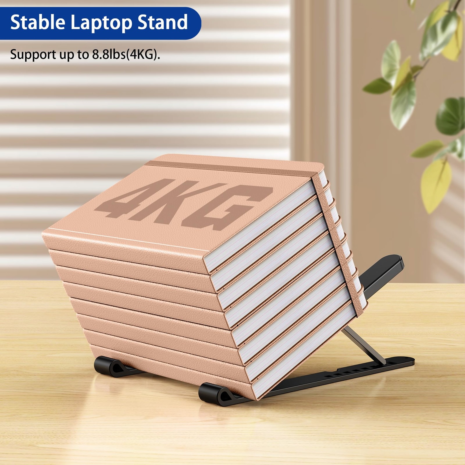 BESIGN LS01 Pro Ergonomic Laptop Stand, Plastic Riser, Portable Black