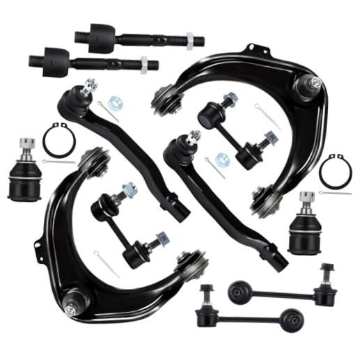 12pcs Suspension Kit 2 Upper Control Arm 2 Lower Ball Joint 2 Outer Tie Rod 2