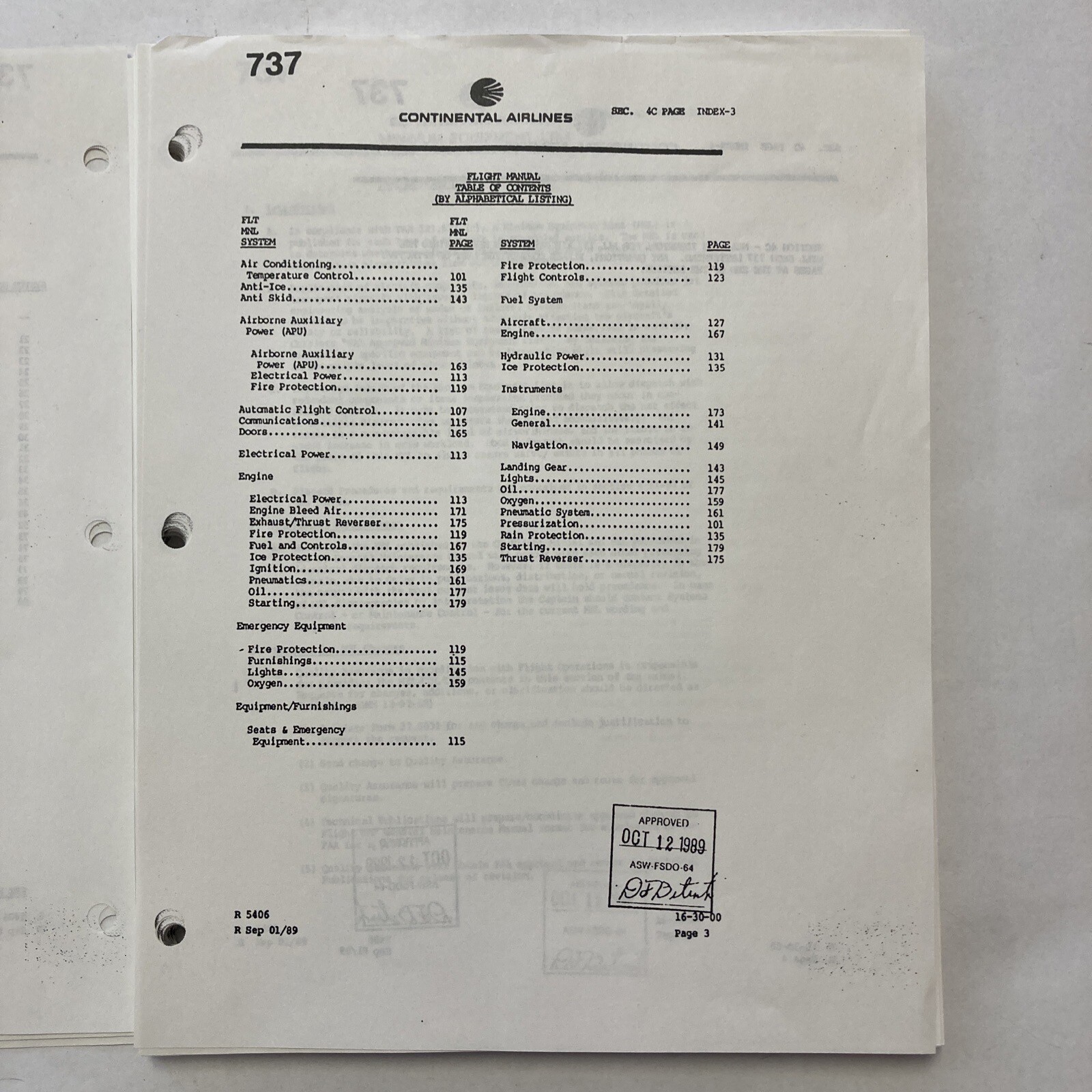 Boeing 737 Minimum Equipment List (MEL)