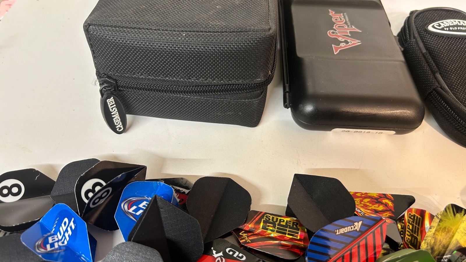 Large Lot Darts, +Cases Bundle Viper/Casemaster, Feathers, Soft Tips, onD