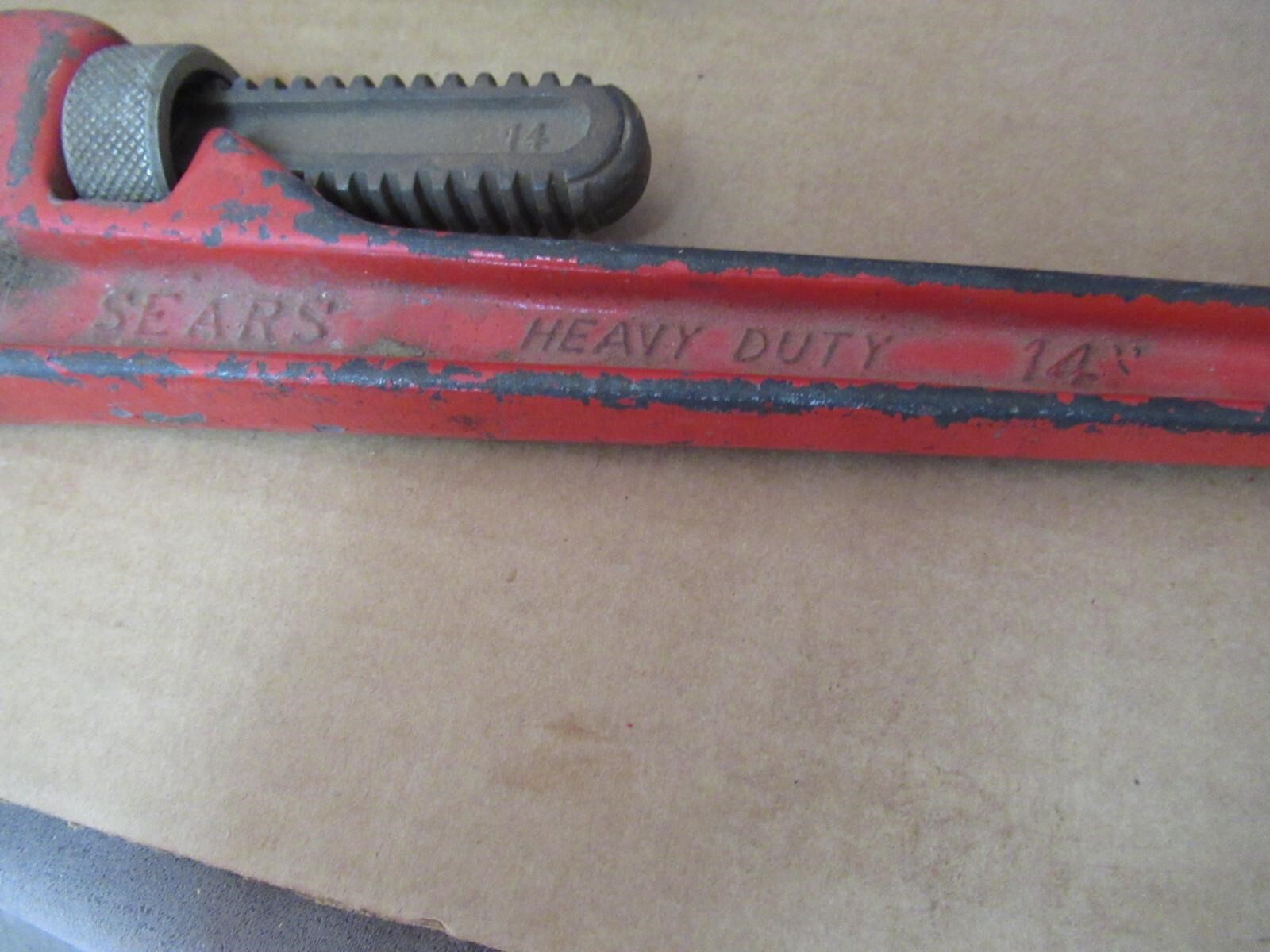 Ridgid E14 Offset & Sears 14" Heavy Duty Pipe Wrenches cl