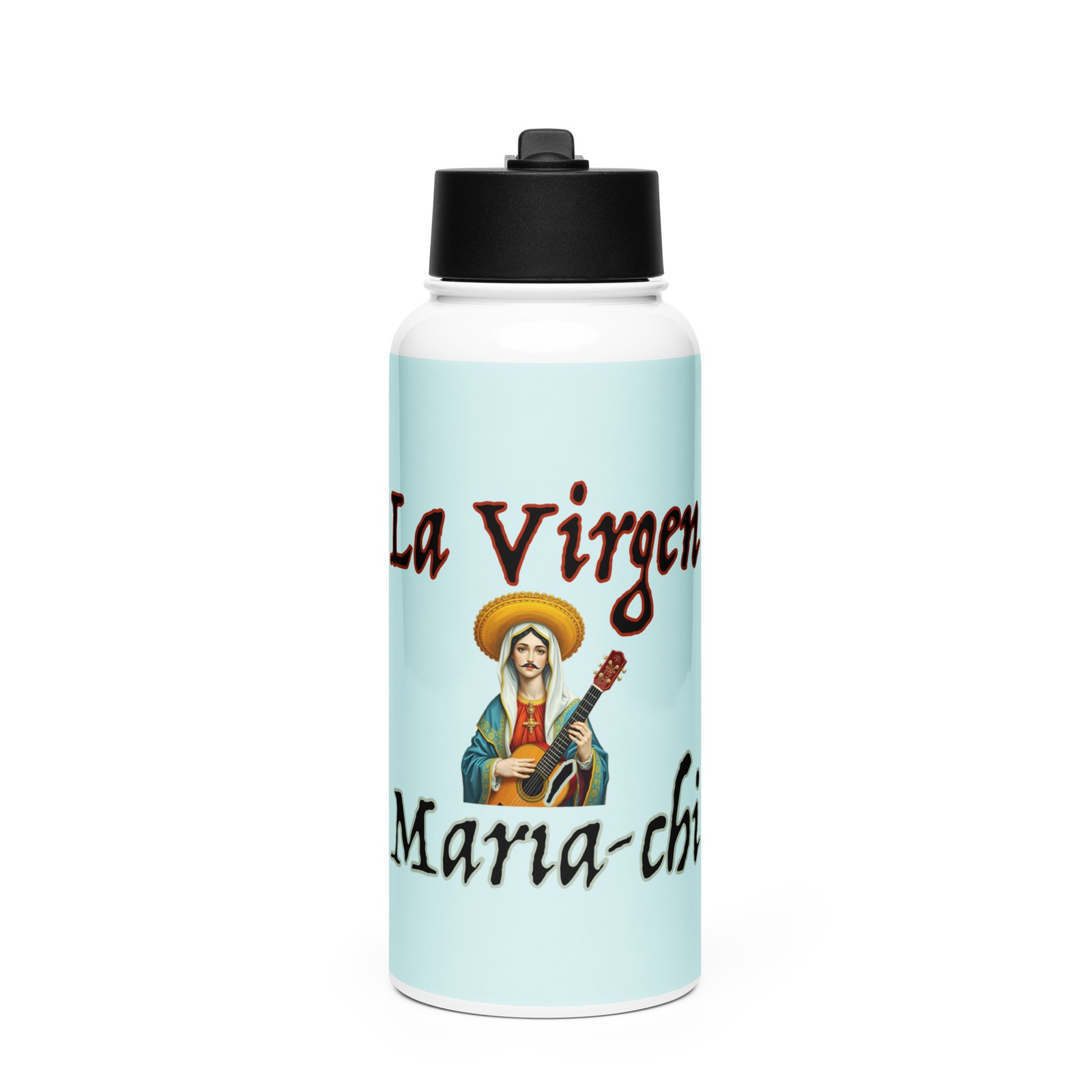 "Virgen Mariachi" Stainless steel water bottle Funny Virgin Mary María