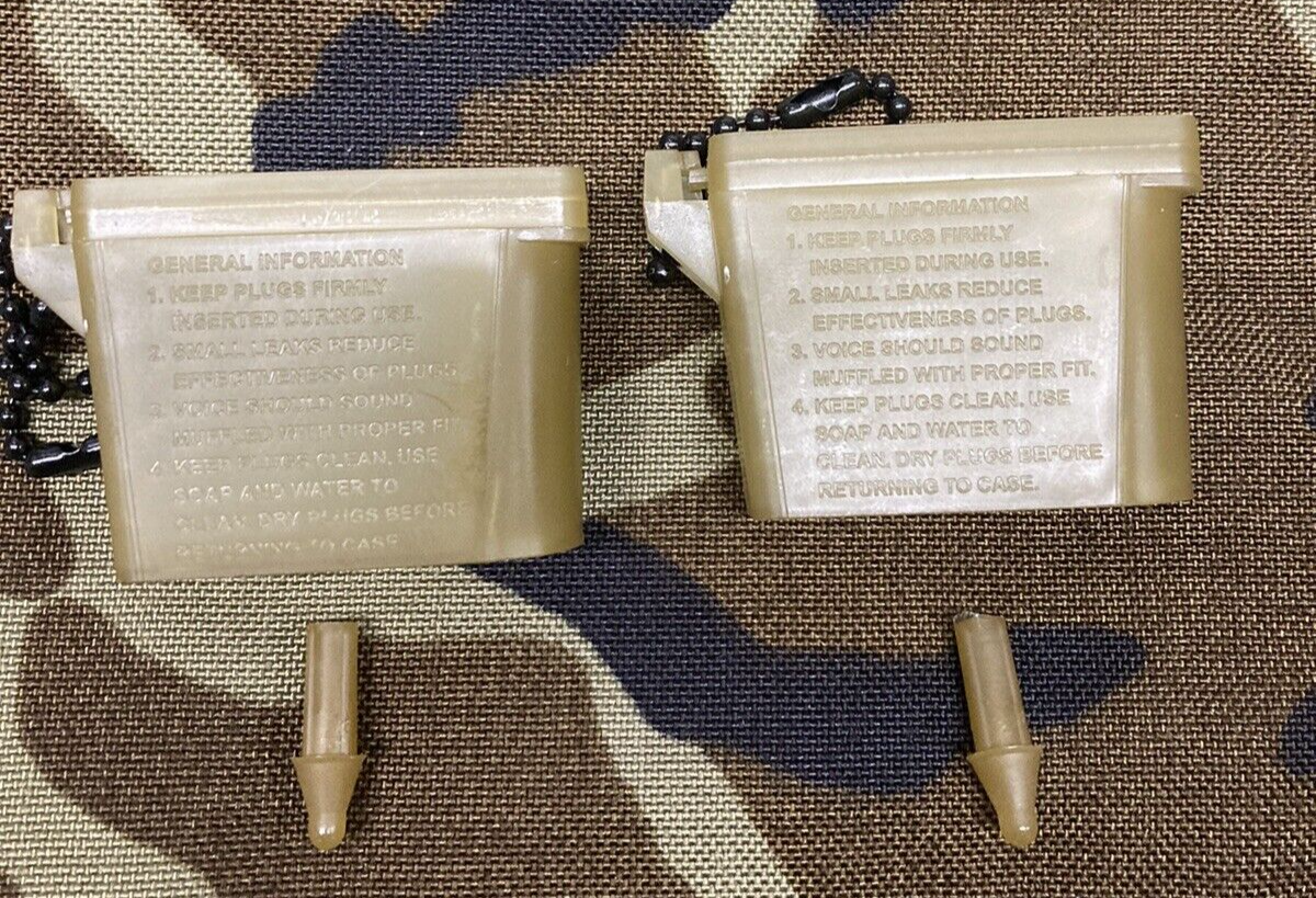 USGI Ear Plug Case Military Surplus 2 Each