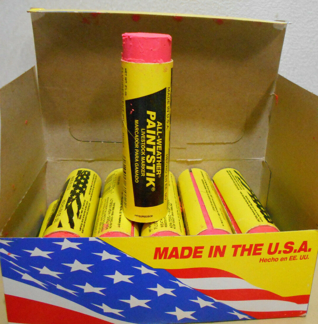 Lot of 24 Paintstick Paintstik Livestock Marker, All Weather, PINK ( 2 Boxes )
