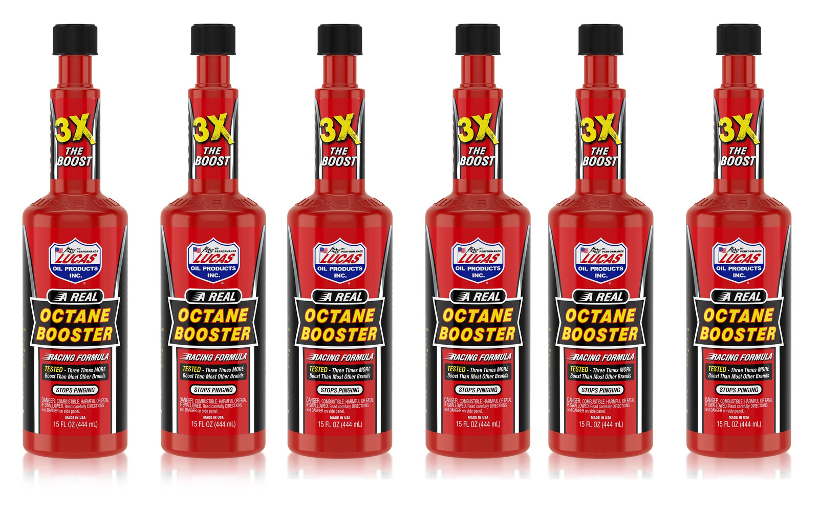 Lucas Oil Octane Booster Fuel Additive 5.25 Ounce Bottles Set of 6 10930