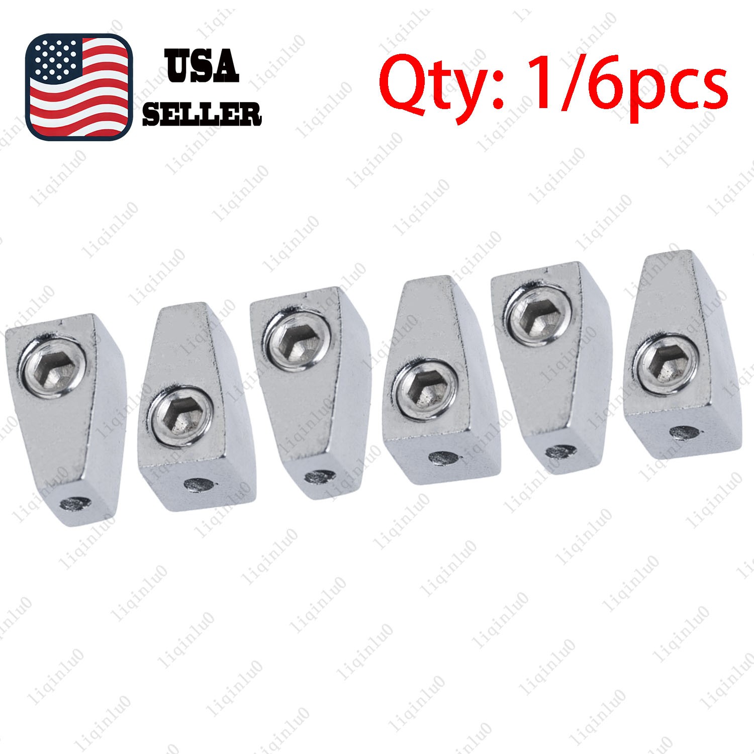 1/6Pcs Chrome 6-String Headless Electric Guitar Single String Nut individual Nut