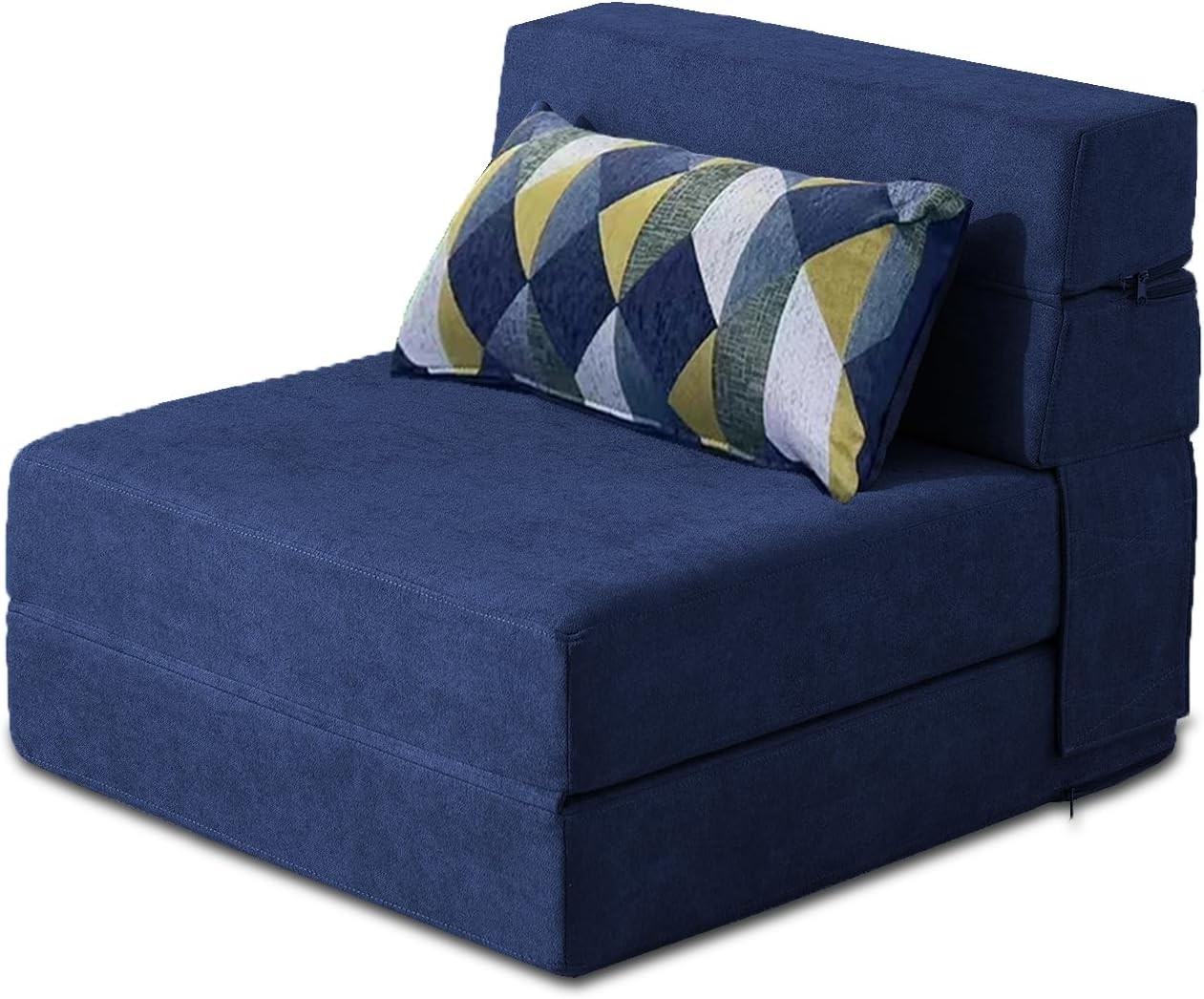 Folding Sofa Bed Single Size W/ Pillow Memory Foam Convertible Sleeper Chair
