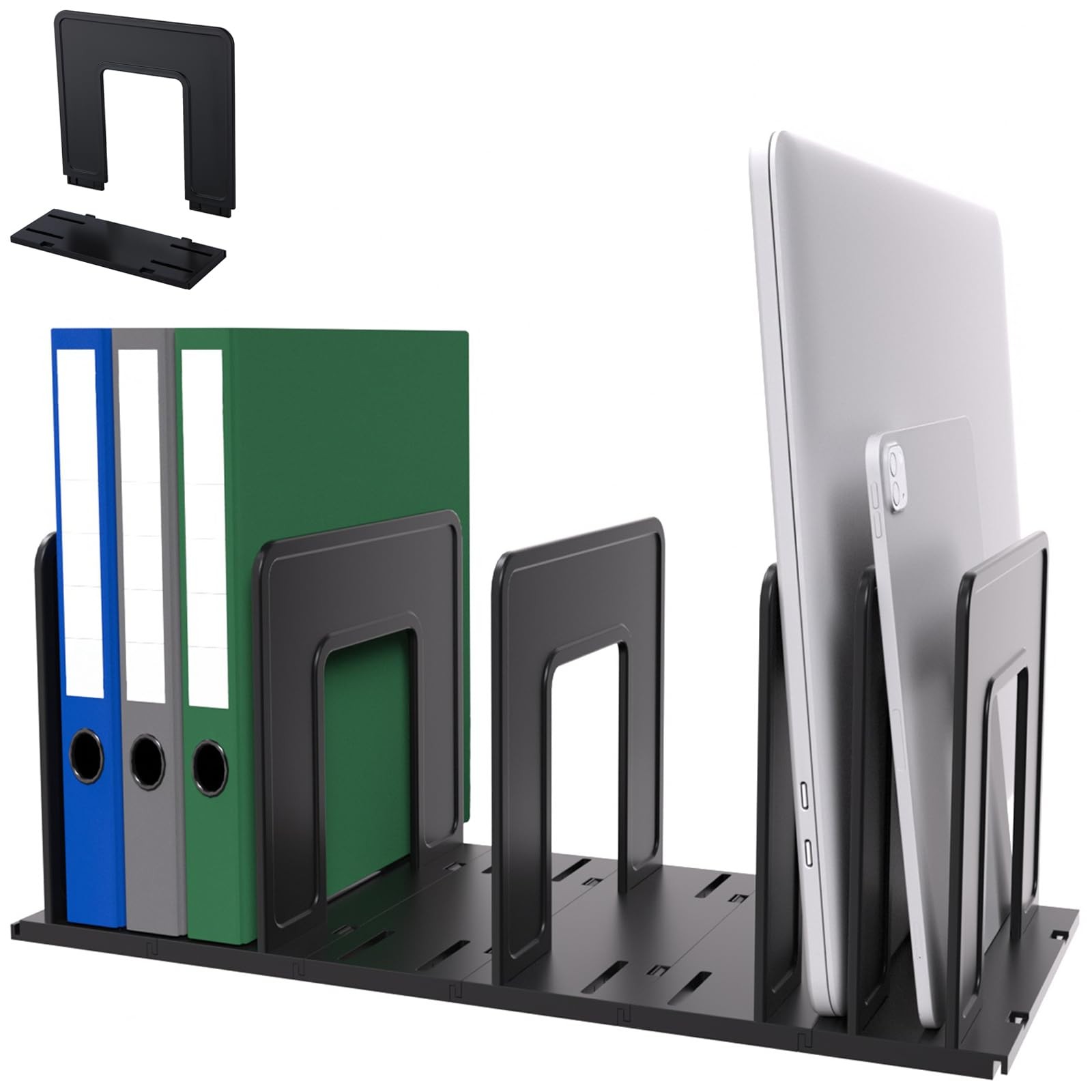 Lulueasy Adjustable Vertical File Sorter Sturdy Plastic Expandable Upright File
