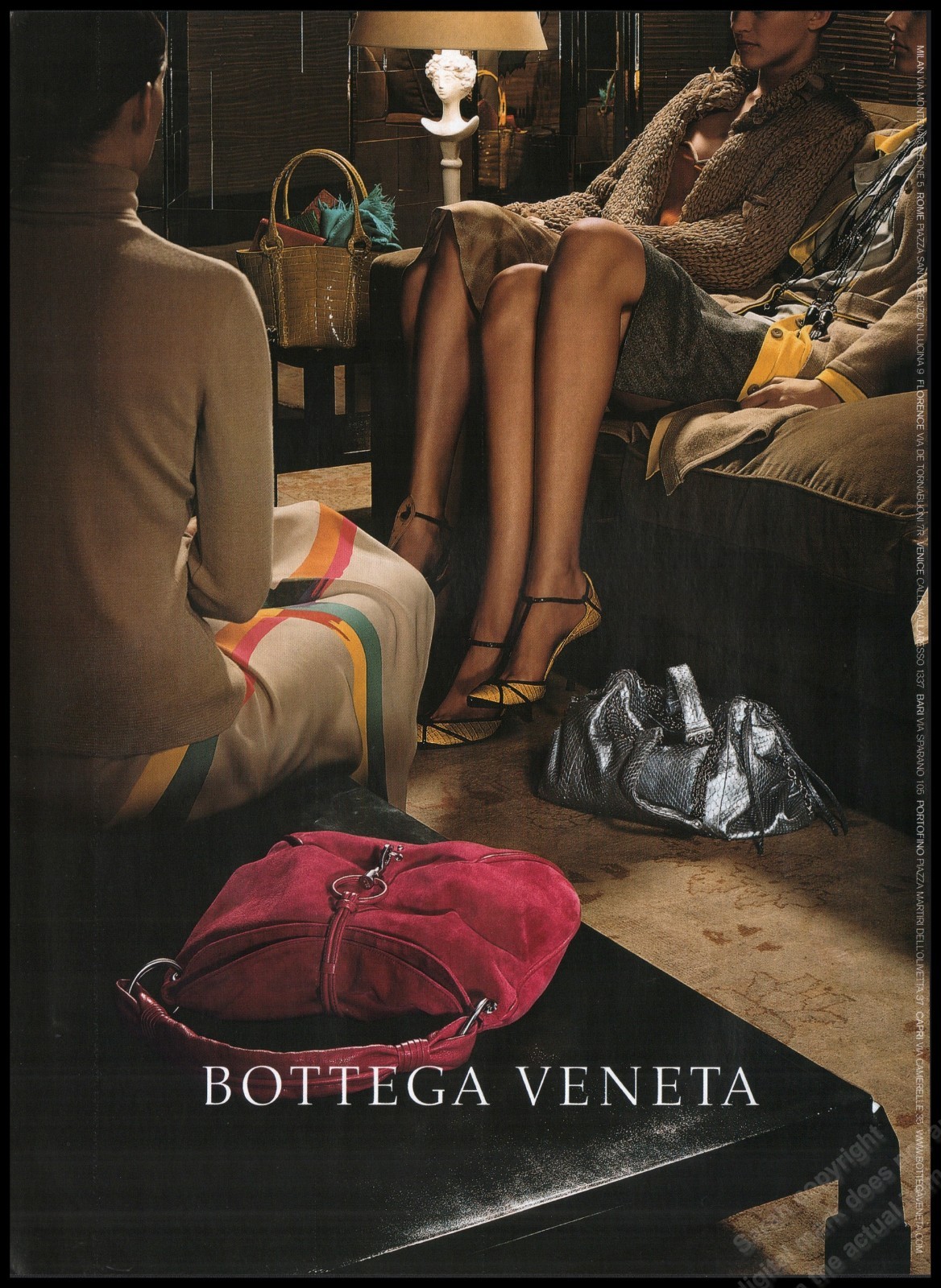 High Heels B Veneta Magazine Print Ad Women Fashion Long Legs shoes 2004-BC