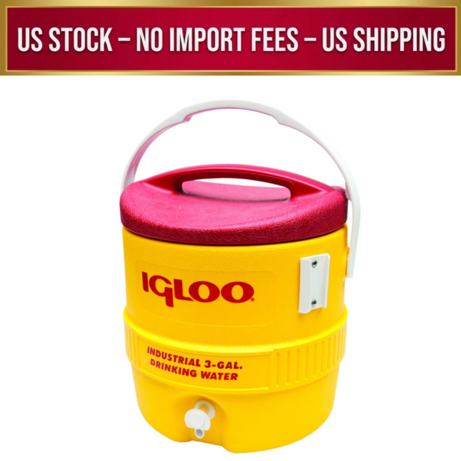Igloo Industrial Red/Yellow 3 gal Water Cooler
